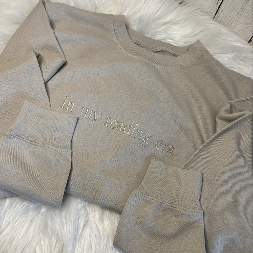 In My Reading Era Embroidered Sweatshirt