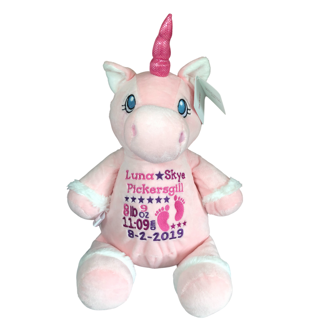 Personalised Unicorn soft toy