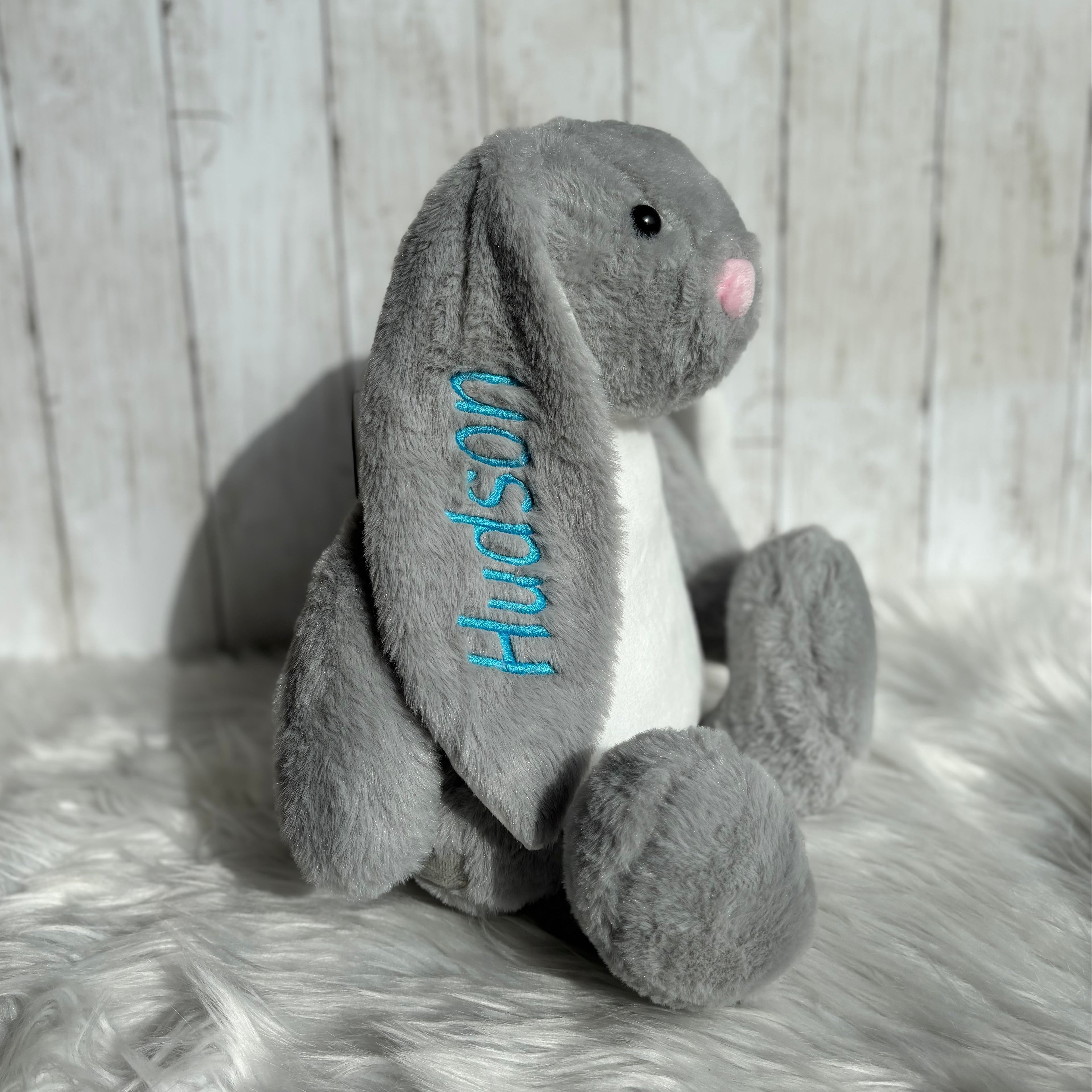 Personalised easter bunny with embroidered name gift