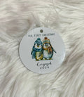 Engaged Christmas tree decoration Penguin themed