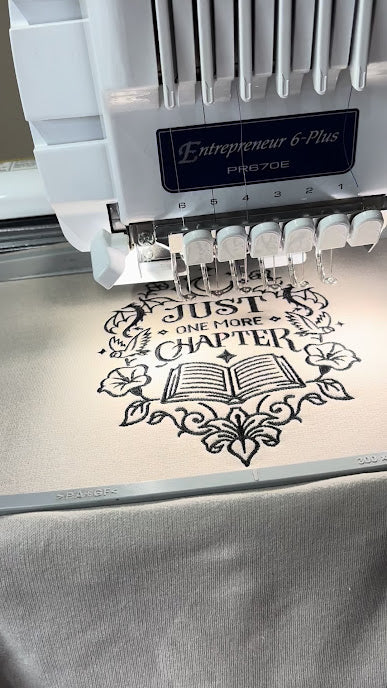 Just One More Chapter Embroidered Sweatshirt | Book Lover Gift