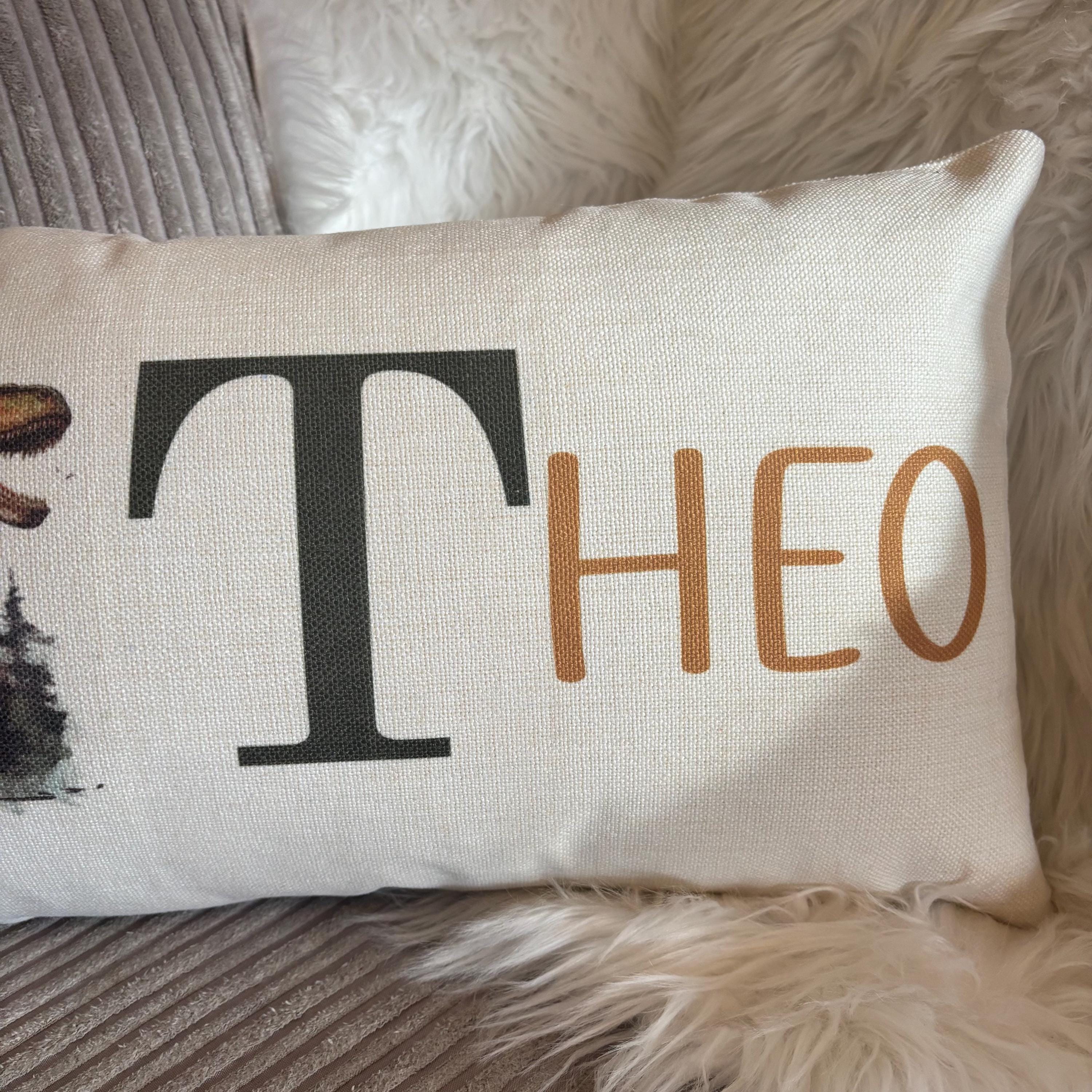 Dinosaur personalised name cushion birthday gift for kids